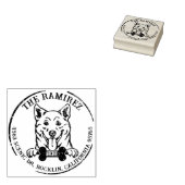 Shiba Inu Custom Family Rücksendeadresse Gummistempel (Stempel)