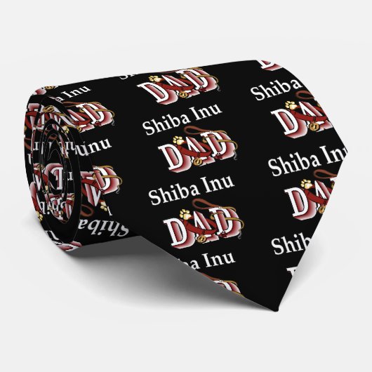 shiba inu dad Krawatte (Gerollt)