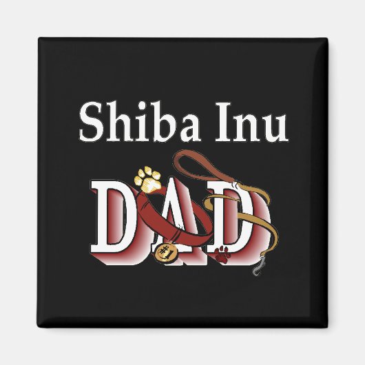 shiba inu dad Magnet (Vorne)