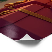 Shiba Inu Decorating the Christmas Tree Painting Poster (Ecke)