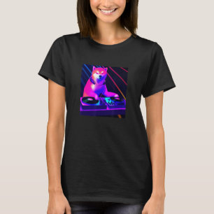 Shiba Inu DJ Vaporwave Dog Dog Men Women Boys Gi T-Shirt