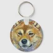 Shiba Inu Dog Art - Suki Schlüsselanhänger (Vorderseite)