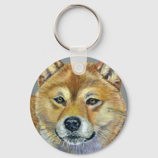 Shiba Inu Dog Art - Suki Schlüsselanhänger (Vorderseite)