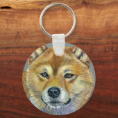 Shiba Inu Dog Art - Suki Schlüsselanhänger (Vorderseite)