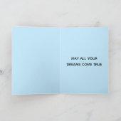 Shiba Inu Dog | Blauer und orangefarbener Geburtst Karte (Innenseite)