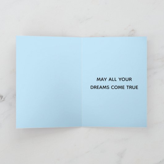 Shiba Inu Dog | Blauer und orangefarbener Geburtst Karte (Innenseite)