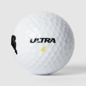 Shiba Inu Dog Breed Boho Floral Silhouette Golfball (Logo)