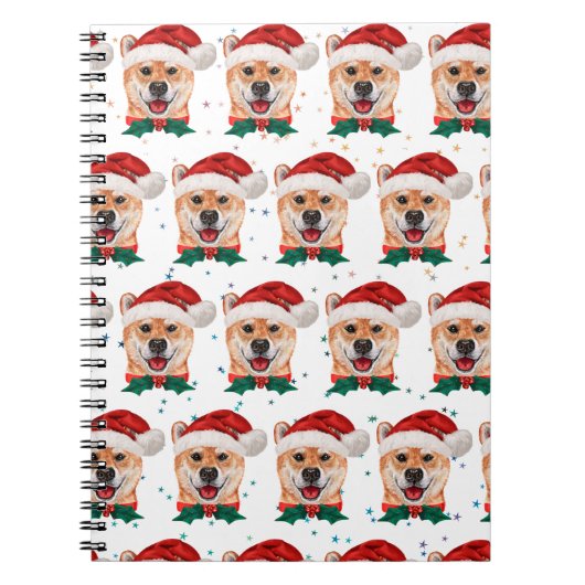 Shiba Inu Dog Breed Christmas Stars Notizblock (Vorderseite)