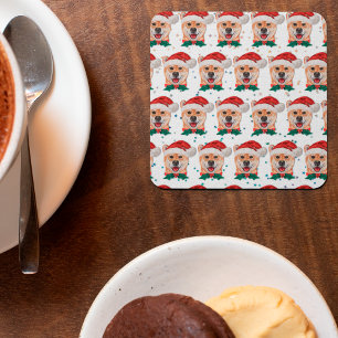 Shiba Inu Dog Breed Christmas Stars Rechteckiger Pappuntersetzer