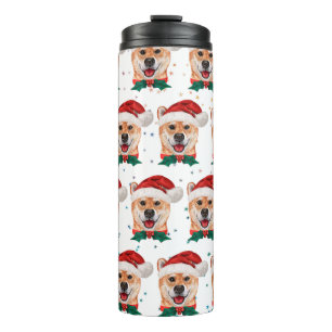 Shiba Inu Dog Breed Christmas Stars Thermosbecher