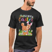 Shiba Inu Dog Bunny Egg Jagd Shiba Inu Happy E T-Shirt (Vorderseite)