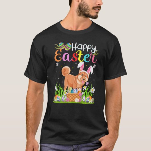 Shiba Inu Dog Bunny Egg Jagd Shiba Inu Happy E T-Shirt (Vorderseite)