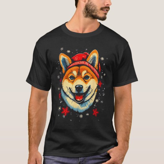 Shiba Inu Dog Christmas 1 T-Shirt (Vorderseite)