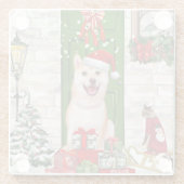 Shiba Inu Dog Christmas Glasuntersetzer (Rückseite)