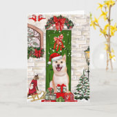 Shiba Inu Dog Christmas Karte (Gelbe Blume)