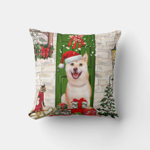 Shiba Inu Dog Christmas Kissen