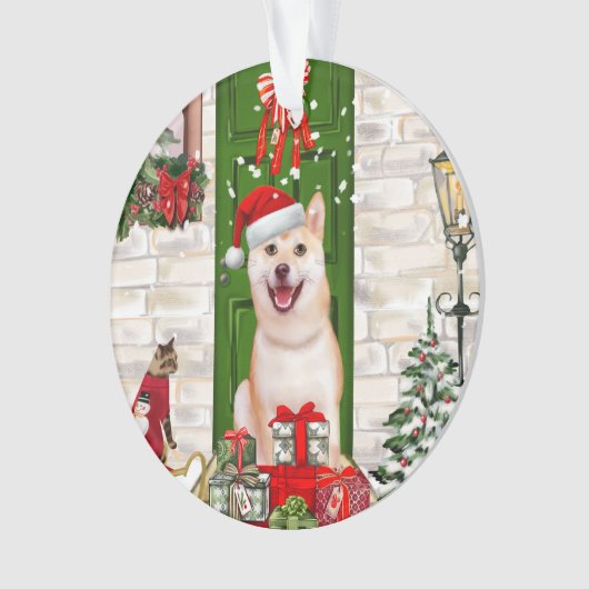 Shiba Inu Dog Christmas Ornament (Vorderseite)