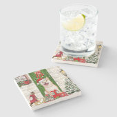 Shiba Inu Dog Christmas Steinuntersetzer (Seitenansicht)