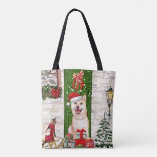 Shiba Inu Dog Christmas Tasche
