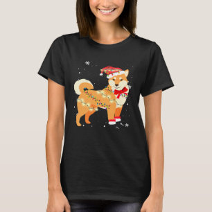 Shiba Inu Dog Christmas Tree Xmas Mama Vater T-Shirt