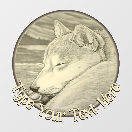 Shiba Inu Dog Decal Custom Dog Art Window Fensteraufkleber (Blatt)