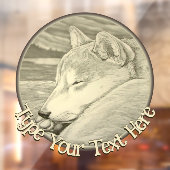 Shiba Inu Dog Decal Custom Dog Art Window Fensteraufkleber (Blatt 2)