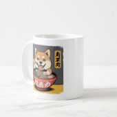 Shiba Inu Dog Eating Ramen Kaffeetasse (Vorderseite Links)