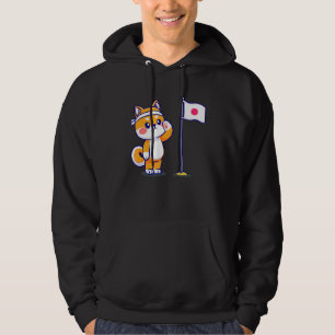 Shiba Inu Dog Flag Japanisches Zitat Shiba Inu Dog Hoodie