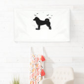 Shiba Inu Dog - Halloween Moon Silhouette Übergröß Banner (Insitu)