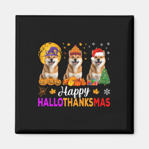 Shiba Inu Dog Halloween Weihnachtshanksmas 1 Magnet