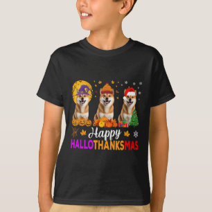 Shiba Inu Dog Halloween Weihnachtshanksmas 1 T-Shirt