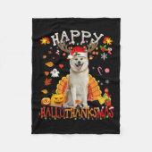 Shiba Inu Dog Halloween Weihnachtshund Happy Hallo Fleecedecke (Vorderseite)