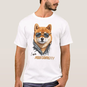 Shiba Inu Dog I am Pawsome T-Shirt