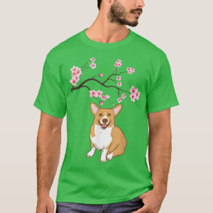 Shiba Inu Dog Japanischer Cherry Blossom Sakura Fl T-Shirt