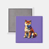Shiba Inu Dog Magnet (Vorderseite/Rückseite)