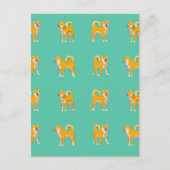 Shiba Inu Dog Muster Postkarte (Vorderseite)