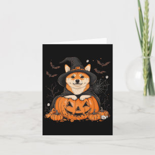 Shiba Inu Dog Pumpkin Halloween Erntedank Men W Karte