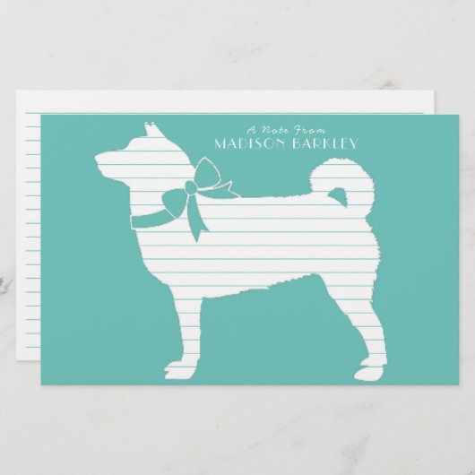 Shiba Inu Dog Puppy Briefpapier (Vorne/Hinten)