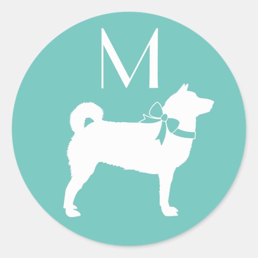 Shiba Inu Dog Puppy Runder Aufkleber (Vorderseite)