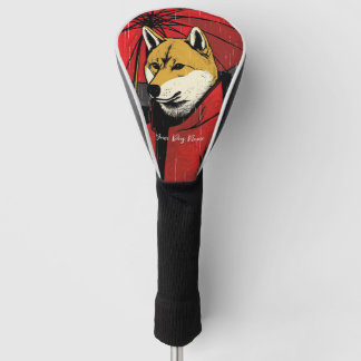 Shiba Inu Dog, Red and Black 002 - Ulises Dall Golf Headcover