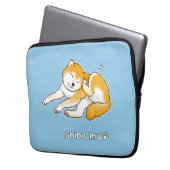 Shiba Inu Dog Relaxen friedlich Pixel Art Laptopschutzhülle (Vorderseite Links)