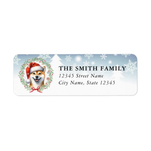 Shiba Inu Dog Return Address Labels (Vorne)