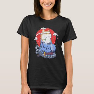 Shiba Inu Dog Samurai Japanisch Art Harajuku Retro T-Shirt