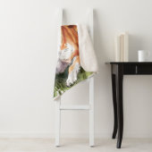 Shiba Inu Dog Sherpa Blanket Wasserfarbdesign Sherpadecke (Beispiel)