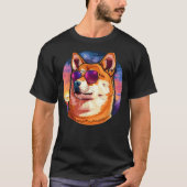 Shiba Inu Dog Sunglasses T-Shirt (Vorderseite)