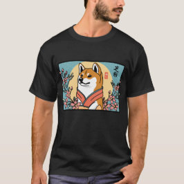 Shiba Inu Dog - Traditionelle japanische Kartenart T-Shirt