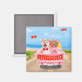 Shiba Inu Dog Valentine's Day Lkw Herz Magnet (Vorderseite/Rückseite)