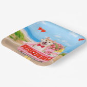 Shiba Inu Dog Valentine's Day Lkw Herz Pappteller (Gewinkelt)