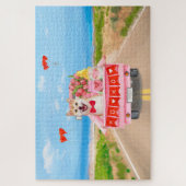 Shiba Inu Dog Valentine's Day Lkw Herz Puzzle (Vertikal)