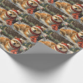 Shiba Inu Dog Weihnachtsfest Geschenkpapier (Ecke)
